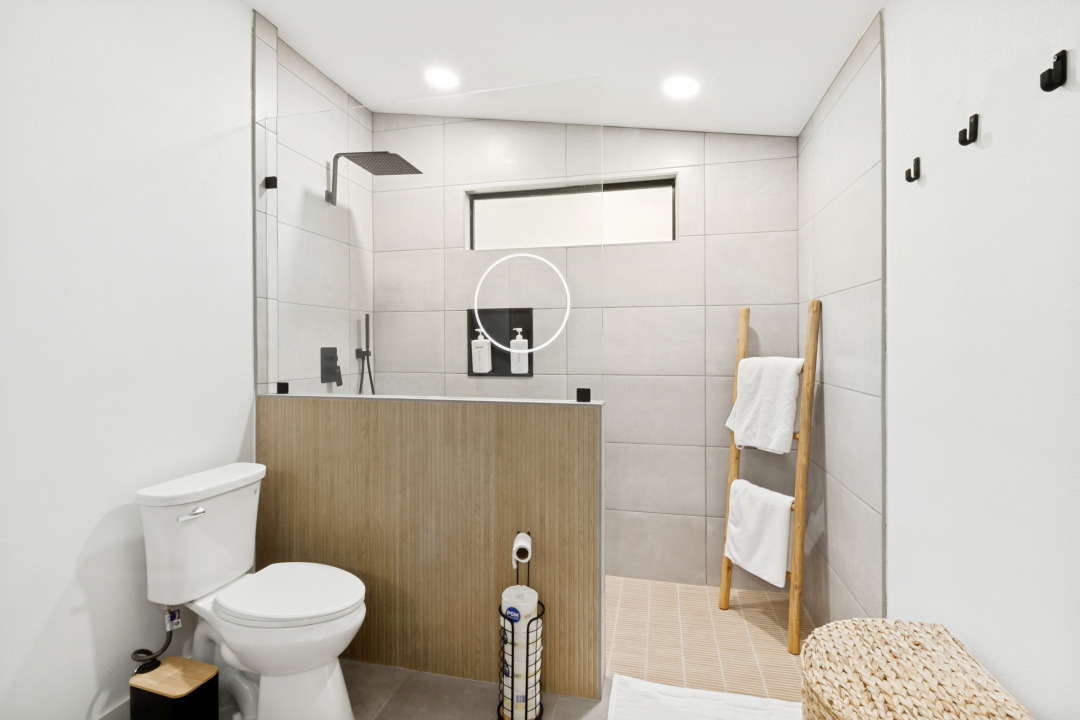 ingleside pool house bathroom walk-in shower